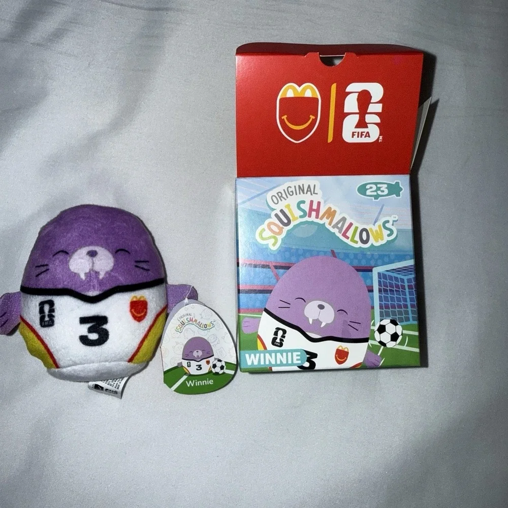 Squishmallows Winnie Walrus McDonald's FIFA World Cup 26 Plush Purple Soccer #3